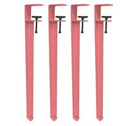 F-Shape Dining Desk Foot,Adjustable Table Clamp Legs,Metal Coffee Table Legs,Iron Bar Legs,Workbench Support Legs,Dining Desk Legs,No Punching,with Floor Protectors (40cm(16in),Pink)