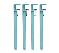 F-Shape Dining Desk Foot,Adjustable Table Clamp Legs,Metal Coffee Table Legs,Iron Bar Legs,Workbench Support Legs,Dining Desk Legs,No Punching,with Floor Protectors (40cm(16in),Cyan)