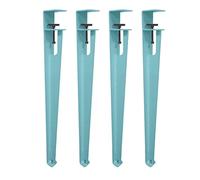 F-Shape Dining Desk Foot,Adjustable Table Clamp Legs,Metal Coffee Table Legs,Iron Bar Legs,Workbench Support Legs,Dining Desk Legs,No Punching,with Floor Protectors (76cm(30in),Cyan)