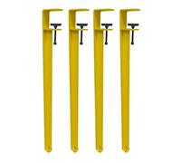 F-Shape Dining Desk Foot,Adjustable Table Clamp Legs,Metal Coffee Table Legs,Iron Bar Legs,Workbench Support Legs,Dining Desk Legs,No Punching,with Floor Protectors (40cm(16in),Yellow)