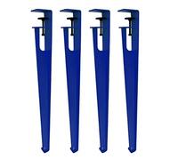 F-Shape Metal Furniture Clamp Legs, Adjustable Dining Desk Foot Coffee Table Legs Iron Workbench Support Legs No Punching Design(Blue,76cm(30in))