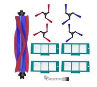 F/T 10 pezzi accessori per D-yson Spot+ Scrub AI Robot Vacuum Cleaner Parts, 1 spazzola principale, 4 filtri, 4 spazzole laterali, 1 spazzola per la pulizia