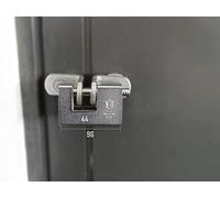 F.T. 933 + BUNKER - KIT di Sicurezza per Porte e Portelloni Furgoni Autocarri - Lucchetto Corazzato in acciaio + Occhioli (96mm)