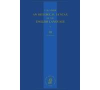 F.Th. Visser An Historical Syntax of the English Language (Tascabile)