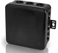 F-tronic Scatola di derivazione 85 x 85 x 40 mm, nero, 2 pezzi