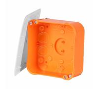 f-tronic Scatola di derivazione a parete cava, 104 x 104 mm, con coperchio, E116