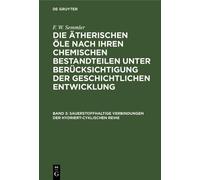 F W Semmler Sauerstoffhaltige Verbindungen Der Hydriert-Cykli (Copertina rigida)