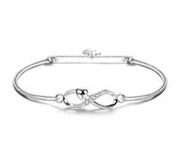 F.ZENI Braccialetti da donna in argento 925 braccialetti infinito con brillanti zirconi amore per sempre braccialetti per regalo gioielli per ragazze con confezione regalo