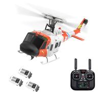 F07S GPS UH1 RC elicottero, scala 1/34 2.4G 8CH 6G simulazione elicottero brushless telecomandato, modello di aereo RC con mantenimento dell'altitudine, posizionamento del flusso ottico e modalità di