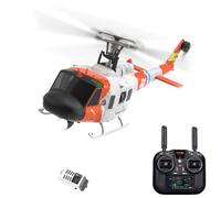 F07S GPS UH1 RC elicottero, scala 1/34 2.4G 8CH 6G simulazione elicottero brushless telecomandato, modello di aereo RC con mantenimento dell'altitudine, posizionamento del flusso ottico e modalità di