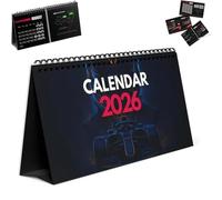 F1 2026 Calendario desktop, calendario Avvento Racing F1 2026, calendario della scrivania con progettazione di piste da gara, pianificatore mensile da gare di formula, cimeli da banco (1pc)