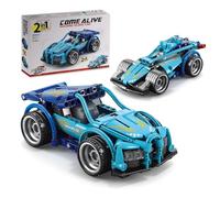 F1 auto dagli 8 anni, auto blu 2 in 1 compatibile con Lego Technik, 219 pezzi per due forme, modello simile a Porsche in scala 1:20, potenti funzioni di ritiro ideale per collezionisti