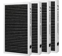 F1 Carbon Allergen Reduction+Odor Defend, Filtro HEPA di ricambio compatibile con 3M Filtrete C01 T02 purificatore d'aria camera, confezione da 4