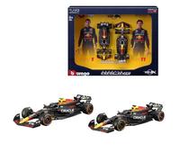 F1 Formula 1 Auto RED BULL 2024 RB20 VERSTAPPEN e PEREZ - Confezione da 2 Modellini Diecast Realistici in Scala 1:43-14cm - 18-38099
