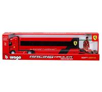 BBURAGO Iveco S-Way 570 Racing con Ferrari SF-24#16 Leclerc, Set Diecast in Scala 1:43, Bisarca Dettagliata con Auto F1, Licenze Ufficiali Ferrari e Iveco, Età Consigliata 3+ Anni
