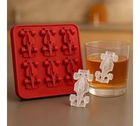 F1 MAPPA ICE MAX SILICONE Formula Racing Auto Jello Masps vassoio for cubette di ghiaccio (rosso)