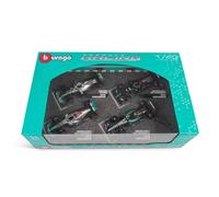 F1 MERCEDES AMG Petronas W12 W13 W14 Set 4 Modelli auto Formula 1 F1 2021-2023 - LEWIS HAMILTON GEORGE RUSSEL - Scala 1:43 12cm - Bburago 38093