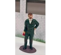 F1141 - Greenhills Scalextric Carrera Painted Trackside Mechanic 1.32 Scala - NUOVO