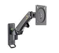 F120 Molla a Gas da 17-27 pollici Staffa for montaggio a parete for TV a movimento completo Supporto for monitor LCD Staffa for braccio in alluminio Argento Rotazione di 360 gradi(MATTE CHARCOAL)