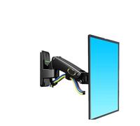 F120 Molla a Gas da 17-27 pollici Staffa for montaggio a parete for TV a movimento completo Supporto for monitor LCD Staffa for braccio in alluminio Argento Rotazione di 360 gradi(With adaptor black)