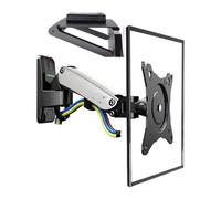 F120 Molla a Gas da 17-27 pollici Staffa for montaggio a parete for TV a movimento completo Supporto for monitor LCD Staffa for braccio in alluminio Argento Rotazione di 360 gradi(SILVER WITH STB1)