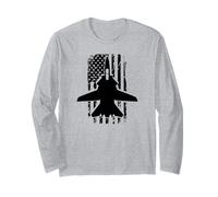 F14 Tomcat US Flag Fighter Aereo Jet Aereo Pilota Aereo Maglia a Manica