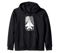 F15 Eagle US Flag Fighter Airplane Jet Plane Aircraft Felpa con Cappuccio