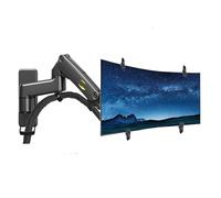 F150FP 3-12kg 75x75 100x100 Molla a Gas in Alluminio Rotante a 360 gradi for TV Staffa for Montaggio a Parete Bracci 17"-35" Staffa for Monitor LCD Installazione senza Fori(BLACK)