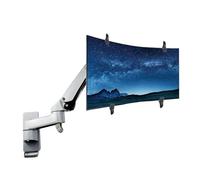 F150FP 3-12kg 75x75 100x100 Molla a Gas in Alluminio Rotante a 360 gradi for TV Staffa for Montaggio a Parete Bracci 17"-35" Staffa for Monitor LCD Installazione senza Fori(SILVER)