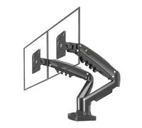 F160 Molla a Gas 360 Gradi Desktop 17"-27" Doppio Braccio di Supporto for Monitor Full Motion Staffa di Montaggio for Monitor Carico 2-9 kg Ciascuno