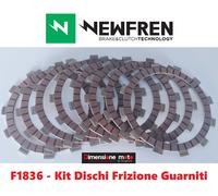 F1836 - Kit DISCHI FRIZIONE Guarniti NEWFREN per YAMAHA FZ6-N 600 dal 2004 >'07