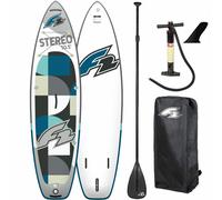 F2 Gonfiabile Stereo 10'0'' Sup Isup Stand Up Paddle Tavola Grigio Blu
