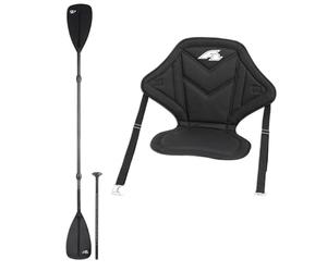 F2 Set di sedili SUP in alluminio per kayak, 4 pezzi + comodo sedile per kayak 2025 Stand up Paddling Kayak Seat + Paddle