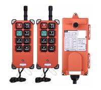F21-E1B Interruttori di telecomando for gru radiofonica wireless industriale a 6 pulsanti Ponte sopraelevato del paranco Controllo di sollevamento della gru,senza Interferenze(2T1R,AC DC12-440V)