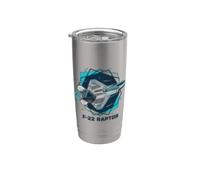 F22 Raptor Stealth Fighter Jet Aircraft Design Regalo Bicchiere termico in acciaio inox doppia parete