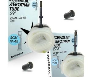 F26 Aerothan Light Camera d'aria 27,5"+29" compatibile con Schwalbe SCV14-AE + SCV19-AE Klick Valvola Mullet Set