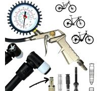 F26 - Gonfiatore per pneumatici da bicicletta con manometro, connettore SKS Clik Valve