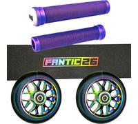 F26 Scooter Stunt Odi Slx Manici 110mm Abec11 Rotoli Griptape Rainbow Neochrome