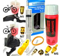 F26 Servizio Entlüftungs Kit Shimano Mineral Olio MTB Città Bici Gravel M5 M7 M6