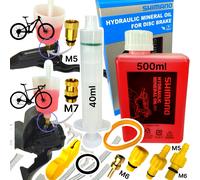 F26 Servizio Entlüftungs Kit Shimano Mineral Olio MTB Città Bici Gravel M5 M7 M6
