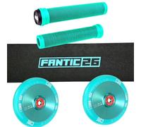 F26 Stunt-Scooter Ricambi Odi SLX Manopole 110Mm Abec11 Ruote Griptape Turchese