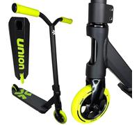 F26 Union Base Lite Stunt Scooter per skatepark, pompa track I Trick I Tret Roller per piccoli principianti (nero/lime, taglia S = altezza = 69 cm)