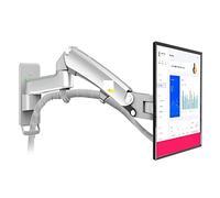 F300 F150 Molla a gas Supporto for monitor da parete for TV LED da 24-35 pollici Braccio di montaggio ergonomico Max. VESA 100 * 100 mm Caricamento 3-12 kg(F300- Silver Grey)
