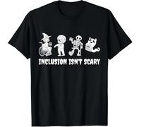 f34rRT Funny Inclusion Isn't Scary Teacher Halloween 2024 Gift Unisex T-Shirt
