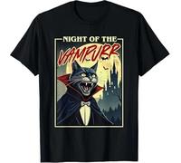f34rRT Limited Night of The Vampurr - Spooky Cat Vampire Halloween T-Shirt S-3XL