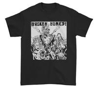 f34rRT Men's Broken Bones Dem Bones Tee T-Shirt Medium Black
