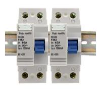 F362 Residual Current Circuit Breaker 6A 10A 16A 20A 25A 32A 40A 63A 240VAC 100mA 2P Leakage Protection EKFBQBGW(63A)