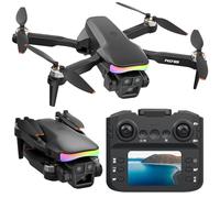 F417PRO Drone con Telecamera 1080P per Adulti Bambini, Mini Drone con Schermo, Doppia Lente 90°, LED, Flusso Ottico, Batteria Modulare, Principianti, Decollo 1 Tasto, Senza Testa, Flip 3D, Borsa