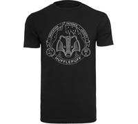 F4NT4STIC Maglietta 'Harry Potter Hufflepuff Seal' nero / bianco Uomo F4NT4STIC S
