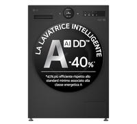 LG Lavatrice 13kg Next AI DD™ Serie X7 Classe A-40% 1400 giri, Easy Circle Control, Wi-Fi, AI Wash, Vapore, TurboWash Black - F4X7013TBB Matte Black